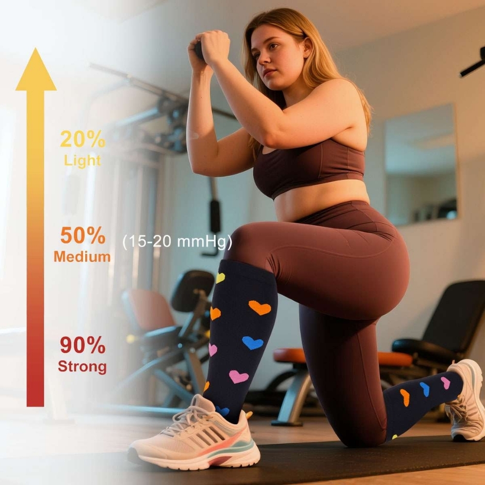 Wide Calf Compression Ankle Support Socks  NEW SIZE 4X